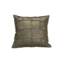 Almofada Decorativa de Couro Legítimo 45x45cm Luiza Fendi - Mozzelar