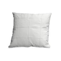 Almofada Decorativa de Couro Legítimo 50x50cm Bella Branco - Mozzelar Almofada Decorativa de Couro Legítimo 50x50cm Bella Branco - Mozzelar
