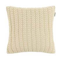 Almofada Decorativa de Tricô Diana 45x45cm Giz Karsten