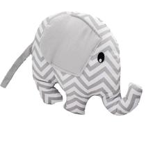 Almofada Decorativa Enxoval Bebê Elefante - Chevron Cinza