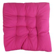 Almofada Decorativa Futon Assento Cadeira 60x60cm Sofá Poltrona Cheia Grande Rosa