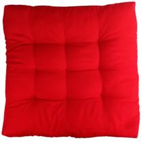 Almofada Decorativa Futon p/ Assento de Cadeira 60x60cm Tecido Oxford Monte Canto Alemão Vermelho
