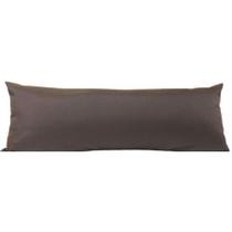 Almofada Decorativa Grande Encosto Sofá Cama Poltrona Apoio Dormir de Lado Travesseiro Decoração Marrom 35x95