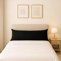 Almofada Decorativa Grande Para Cama Cabeceira Casal Encosto de Dormir Leitura Travesseiro 60X140 Preto