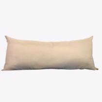 Almofada Decorativa Grande Para Encostar e Dormir de Lado Travesseiro Encosto Cama Sofá Pallet Decoração Bege 35x95