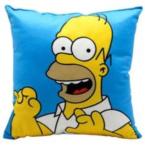 Almofada Decorativa Homer Simpson 25x25 cor Azul - Oficial