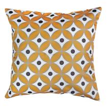 Almofada Decorativa Já Cheia Geométrica Amarela Sarja 45x45cm Almofada Decorativa Já Cheia Geométrica Amarela Sarja 45x45cm