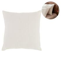 Almofada Decorativa Multiuso Moderna Estofado Natural Off White Luxo 43x43cm