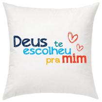 Almofada Decorativa Namorados Deus Te Escolheu 30 X 30 Cm