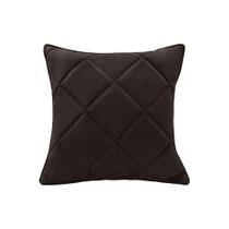 Almofada Decorativa Nina Matelassê 48x48 Suede Café - Lucadi Home
