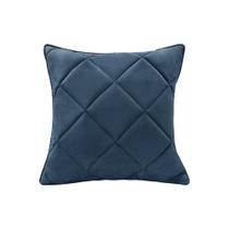 Almofada Decorativa Nina Matelassê 48x48 Veludo Azul Marinho - Lucadi Home