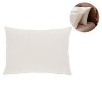 Almofada Decorativa Off White Formato Retangular Para Sofá Ou Cama De Luxo