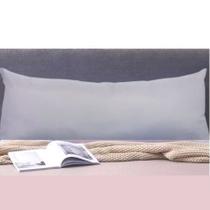 Almofada Decorativa Para Cama Cabeceira Casal Encosto de Dormir Leitura Travesseiro 60X140 Decoração Cinza