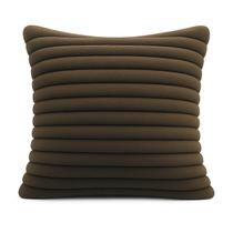 Almofada Decorativa Para Sofá, Cama de Pelúcia Luxo Soft Wave Mocha 45x45 Novadecora