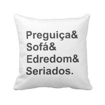 Almofada Decorativa Personalizada Cheia Sofá Seriados Branco