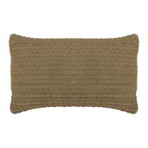 Almofada Decorativa Relevo 35 X 50 - Decortrico Amendoa