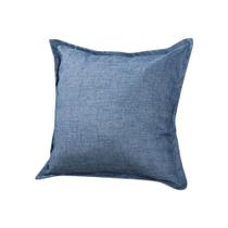 Almofada Decorativa Retangular Azul Linho com Borda 30x45cm