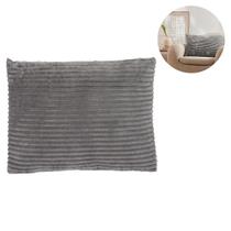 Almofada Decorativa Retangular Multiuso 45x60cm Cinza Escuro Com Textura Listrada Almofada Decorativa Retangular Multiuso 45x60cm Cinza Escuro Com Textura Listrada