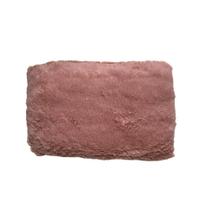 Almofada Decorativa Retangular Pelúcia Pelo Baixo Rosa 28 x 40 cm