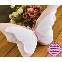 Almofada Decorativa Tema Borboleta De Asa Rosa