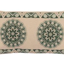 Almofada Decorativa Turin Retangular Com Refil 58% Algodão / 42% Poliéster - Mandala Verde Almofada Decorativa Turin Retangular Com Refil 58% Algodão / 42% Poliéster - Mandala Verde