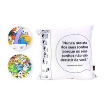 Almofada Decorativa Turma da Mônica com Enchimento Frase