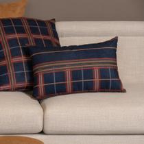 Almofada Decorativa Viscose Estampada Marinho 35x52 cm Almofada Decorativa Viscose Estampada Marinho 35x52 cm