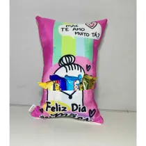 Almofada Dia das Mães Presente Com Bolso Para Chocolate Almofada Cheia com Ziper