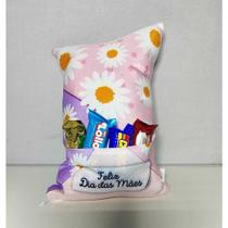 Almofada Dia das Mães Presente Com Bolso Para Chocolate Almofada Cheia com Ziper