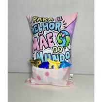 Almofada Dia das Mães Presente Com Bolso Para Chocolate Almofada Cheia com Ziper