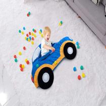 Almofada Divertida Carro Azul Com Bolinhas Importado Luxo