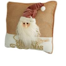 Almofada Dourada e Branca com Papai Noel Almofada Dourada e Branca com Papai Noel