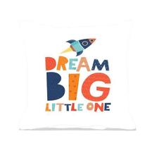 Almofada Dream Big sala quarto 40x40 enchimento fibra zíper