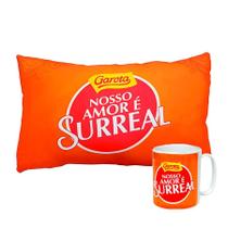 Almofada e Caneca Nosso Amor - Laranja - 29x19 cm