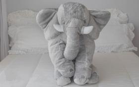 Almofada Elefante 80 cm Travesseiro bebê pelúcia bebe Antialérgico