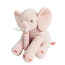 Almofada Elefante de Pelúcia 55cm Macia Para Bebê Rosa Antialérgico - Beca Baby