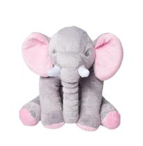 Almofada Elefante de Pelúcia Antialérgico 60cm Travesseiro Para Bebe Grande Varias Cores