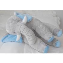 Almofada Elefante De Pelúcia Para Bebe Travesseiro Gigante 90cm Varias Cores
