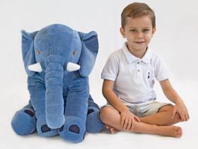 Almofada Elefante de Pelúcia Plush 60cm Anti-alérgico - Toybrink