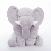 Almofada Elefante Pelúcia 45cm Travesseiro Bebê Antialérgico - Elegância Baby