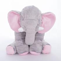 Almofada Elefante Pelúcia 45cm Travesseiro Bebê Antialérgico - Elegância Baby