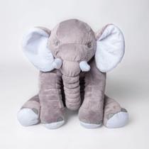 Almofada Elefante Pelúcia 45cm Travesseiro Bebê Antialérgico - Eva Enxovais