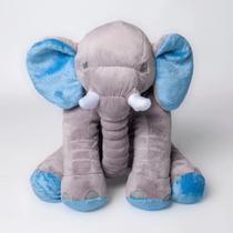 Almofada Elefante Pelúcia 45cm Travesseiro Bebê Antialérgico - eva enxovais