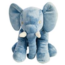 Almofada Elefante Pelúcia 60cm Travesseiro Bebê Antialérg - Cores - LariBabyPelucias