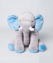 Almofada Elefante Pelúcia 60cm Travesseiro Bebê Antialérgico