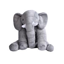 Almofada Elefante Pelúcia 63cm Travesseiro Bebê Antialérgico - Enxovais JJ