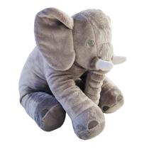 Almofada Elefante Travesseiro Pelúcia 45 Cm Tecido Antialérgico - Cinza - VITORBABY