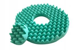 Almofada em espuma densidade 33 caixa de ovo oval com orificio