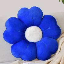 Almofada em forma de flor ZCNYCLAM 38cm Blue Soft Fur Almofada em forma de flor ZCNYCLAM 38cm Blue Soft Fur
