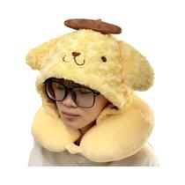 Almofada Em Forma De U Com Capuz De Pelúcia Para Meninas Sanrio Kuromi My Melody Cinnamoroll Pom Pom Almofada Em Forma De U Com Capuz De Pelúcia Para Meninas Sanrio Kuromi My Melody Cinnamoroll Pom Pom